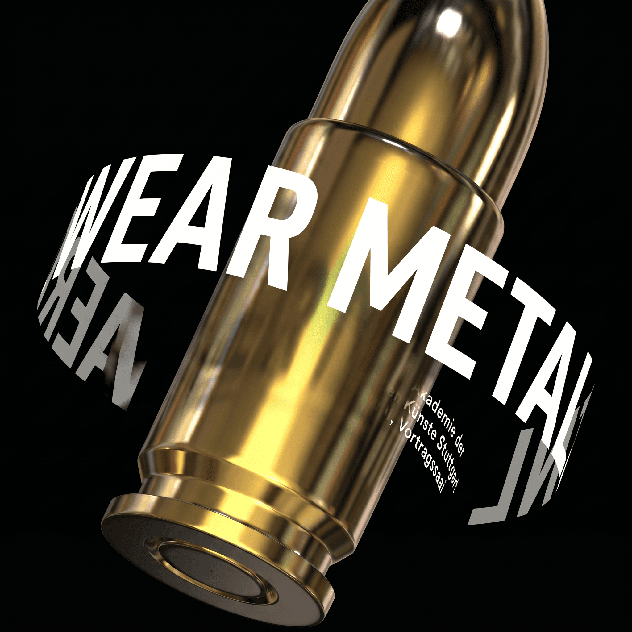 Titanium cartridge with Wear Metal wordmark wrapping the form